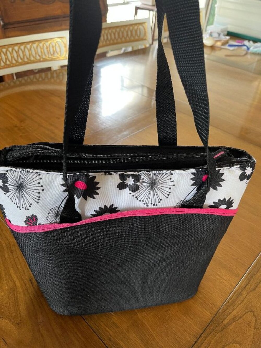 Fun Thermos Lunch Tote with Zipper Top & Side Pocket